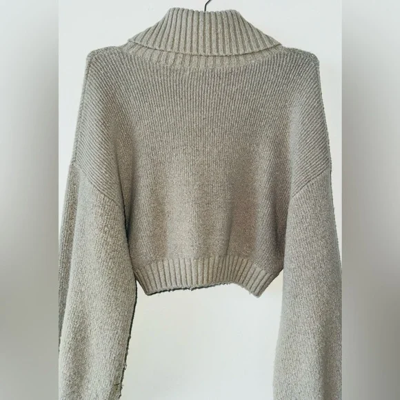 House of CB - Grey Knit Cropped Cardigan - AILA - Medium - Picture 10 of 12